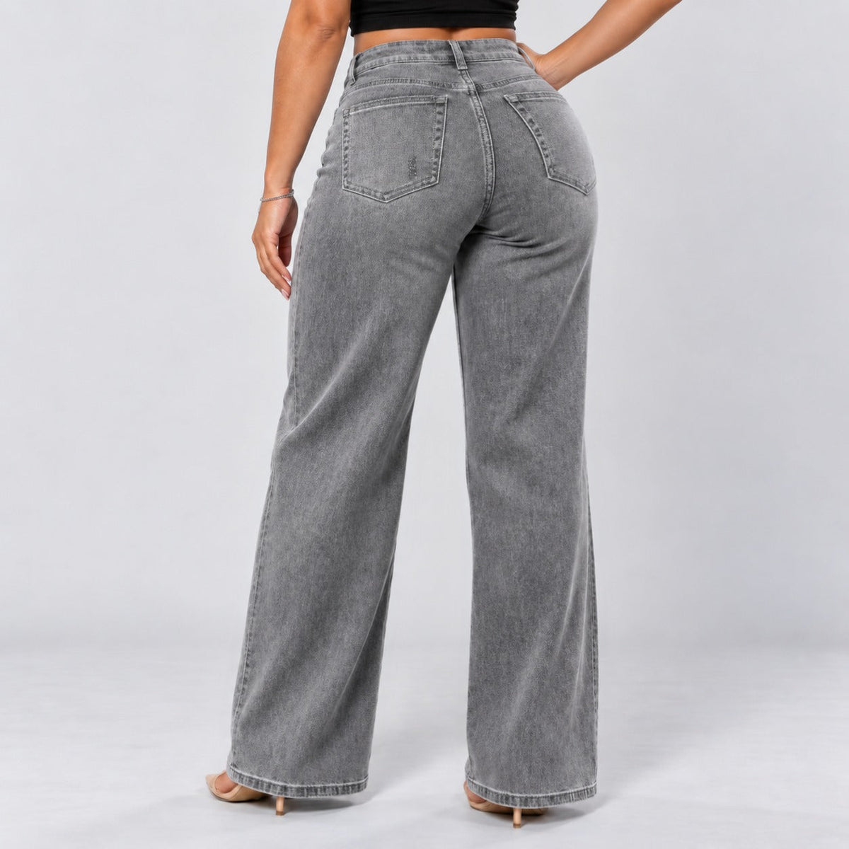 Gray | Back three-quarter, hand on hip