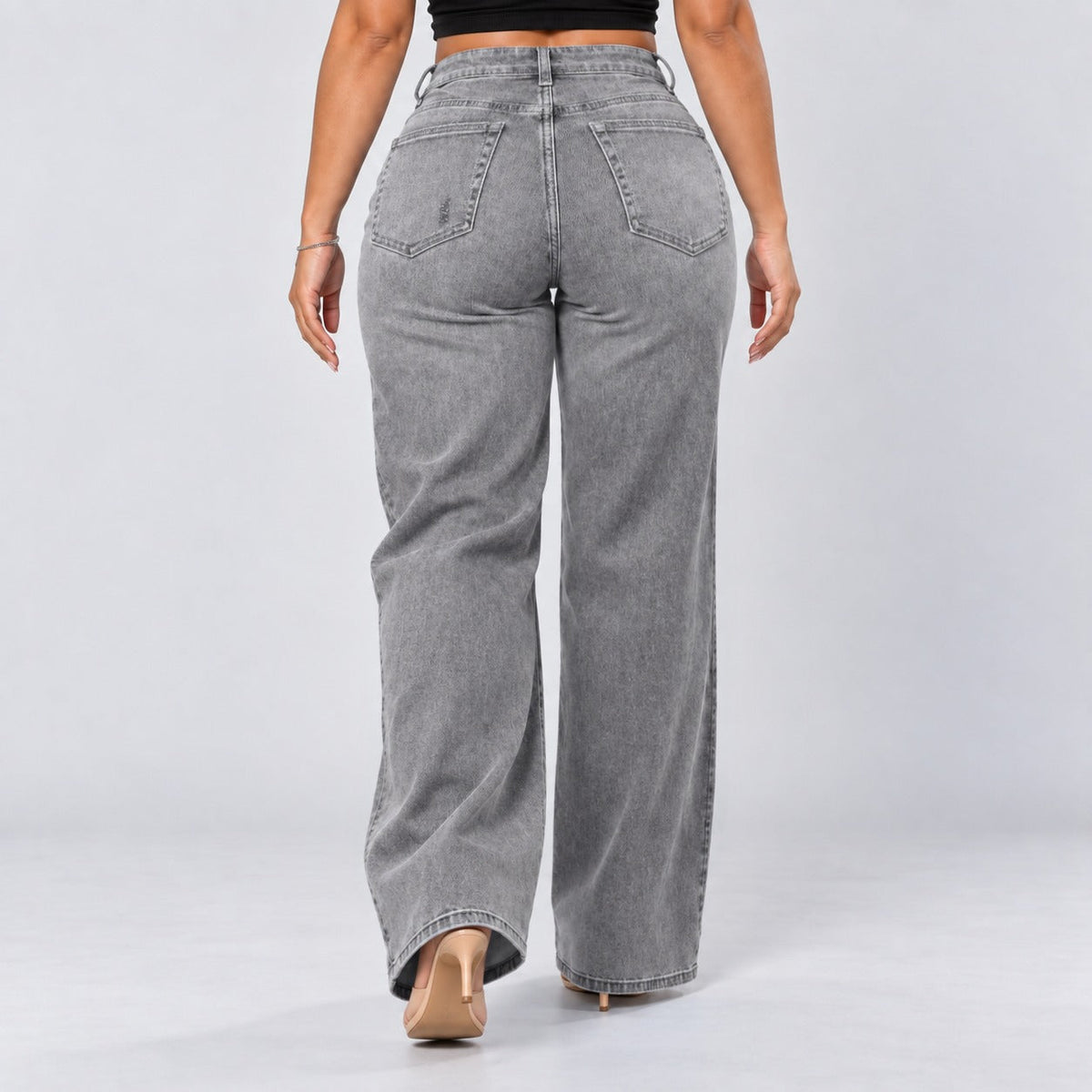 Gray | Back view, walking