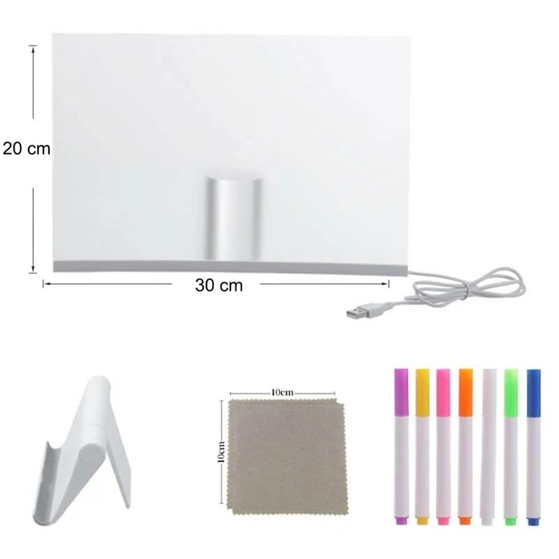 🎨 LED Drawing Board for Kids – Erasable Acrylic Art Board