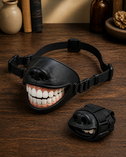 Funny Dog Smile Muzzle - Novelty Pet Accessory