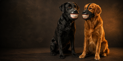 Funny Dog Smile Muzzle - Novelty Pet Accessory