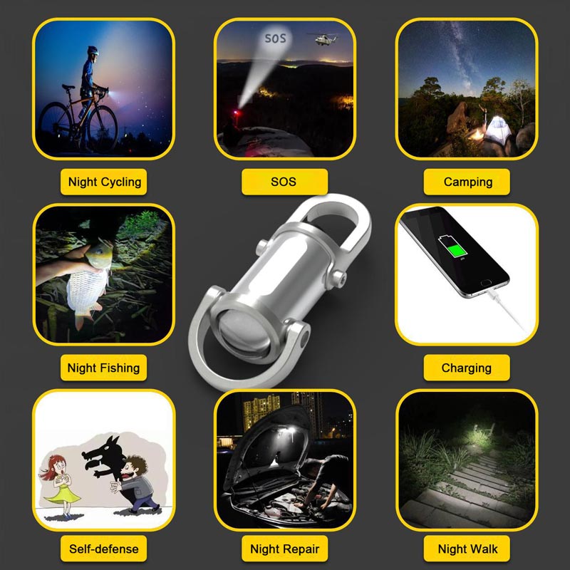 🔥Hot Sale 50% OFF🔥 1200LM Super Bright Mini Keychain Flashlight Waterproof