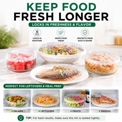 🔥Hot Sale 🔥 100PCS Disposable Stretch Food Covers for Bowls & Plates