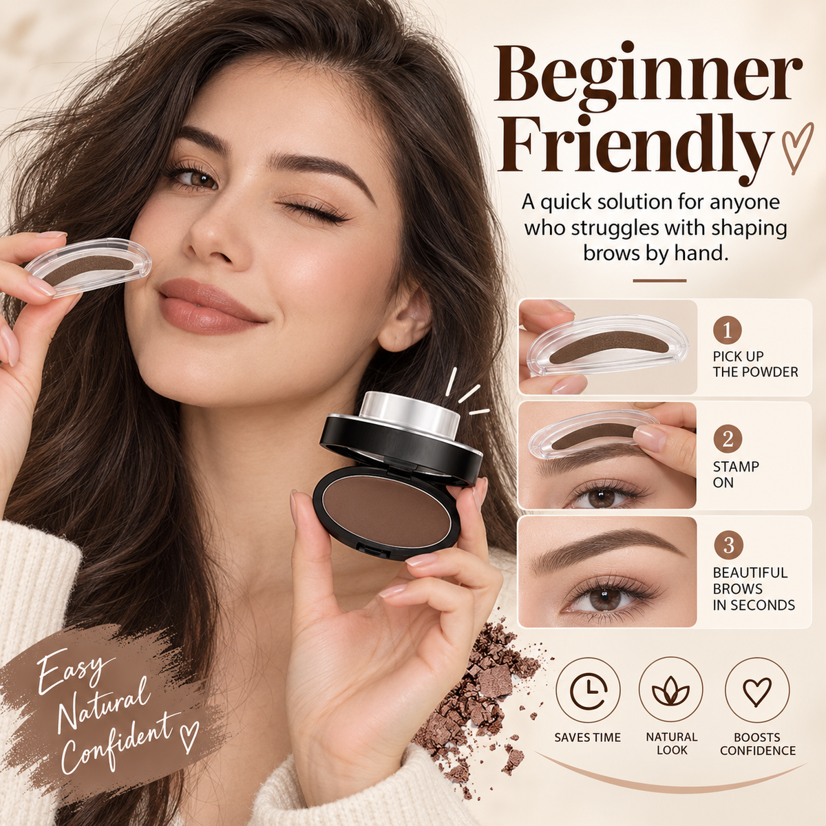 🔥 Limited-time 50% off — Instant Eyebrow Stamp Powder Kit – Quick &amp; Easy Brow Shaping