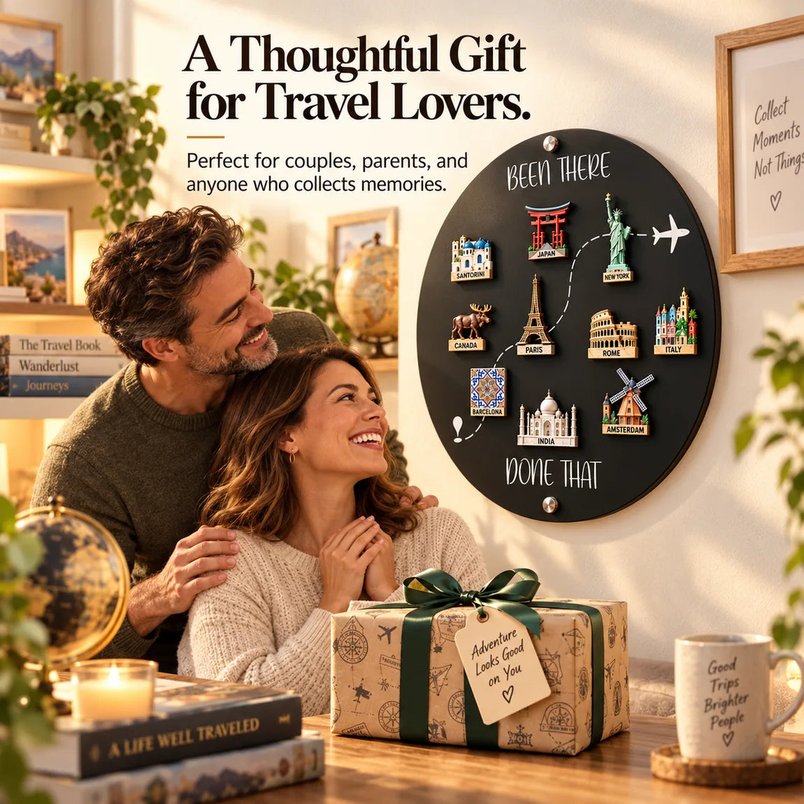 Round travel magnet display board